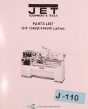 Jet-Jet Gh-1340W 1440W, Lathes, Parts Lists & Drawings Manual Year (2000)-GH-1340W-GH-1340W/1440W-GH-1440W-01